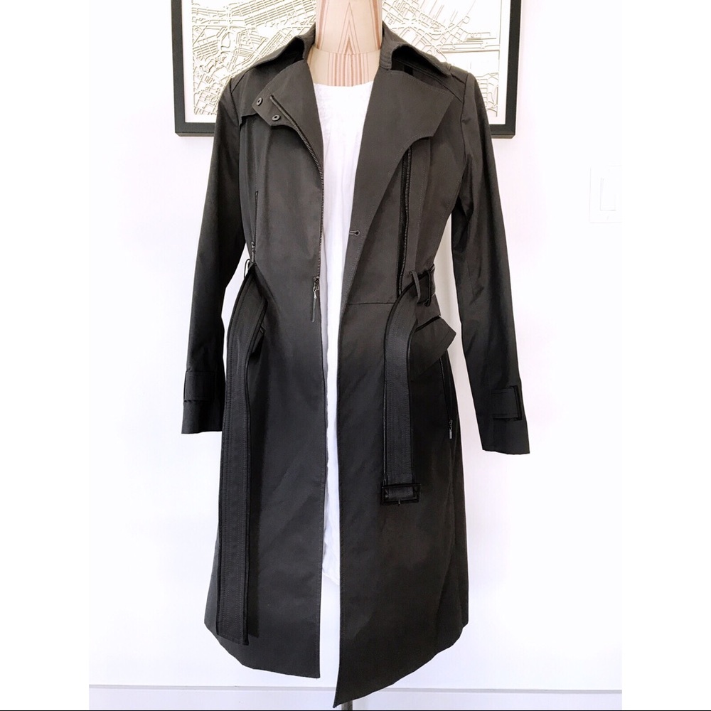 Cole Haan Collection Gray Trench Coat. Size 4